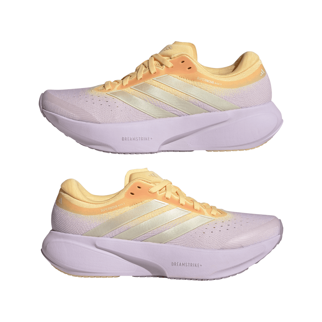 Adidas Womens Supernova Rise 3 - Ice Lavender/Ice Gold Metallic/Ice Tangerine - Neutral - SS26