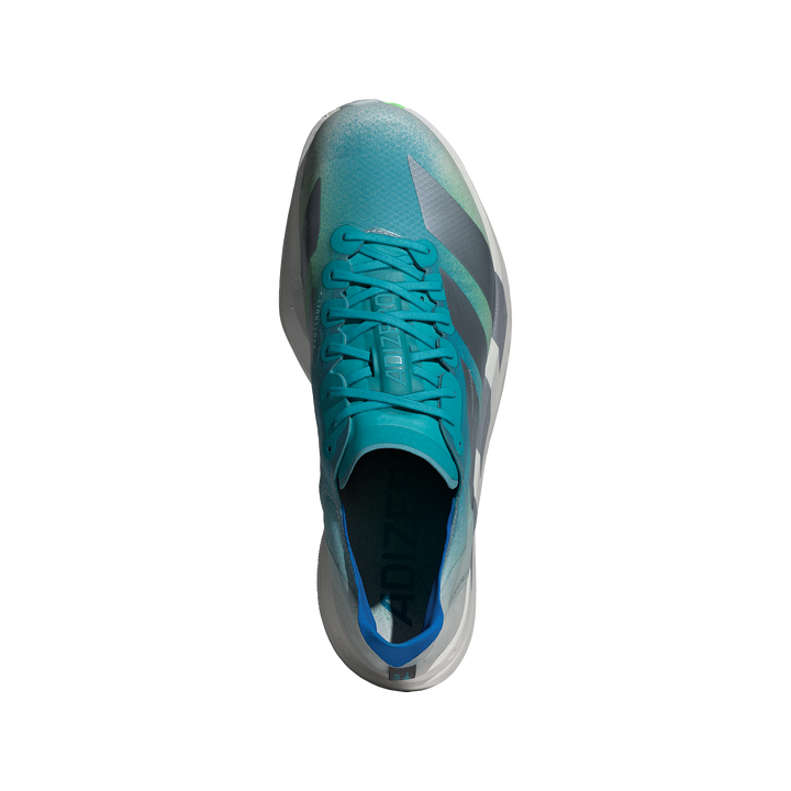 Adidas Mens Adizero Adios Pro 4 - Hi-Res Aqua/Iron Metallic/Grey One - Neutral - SS26