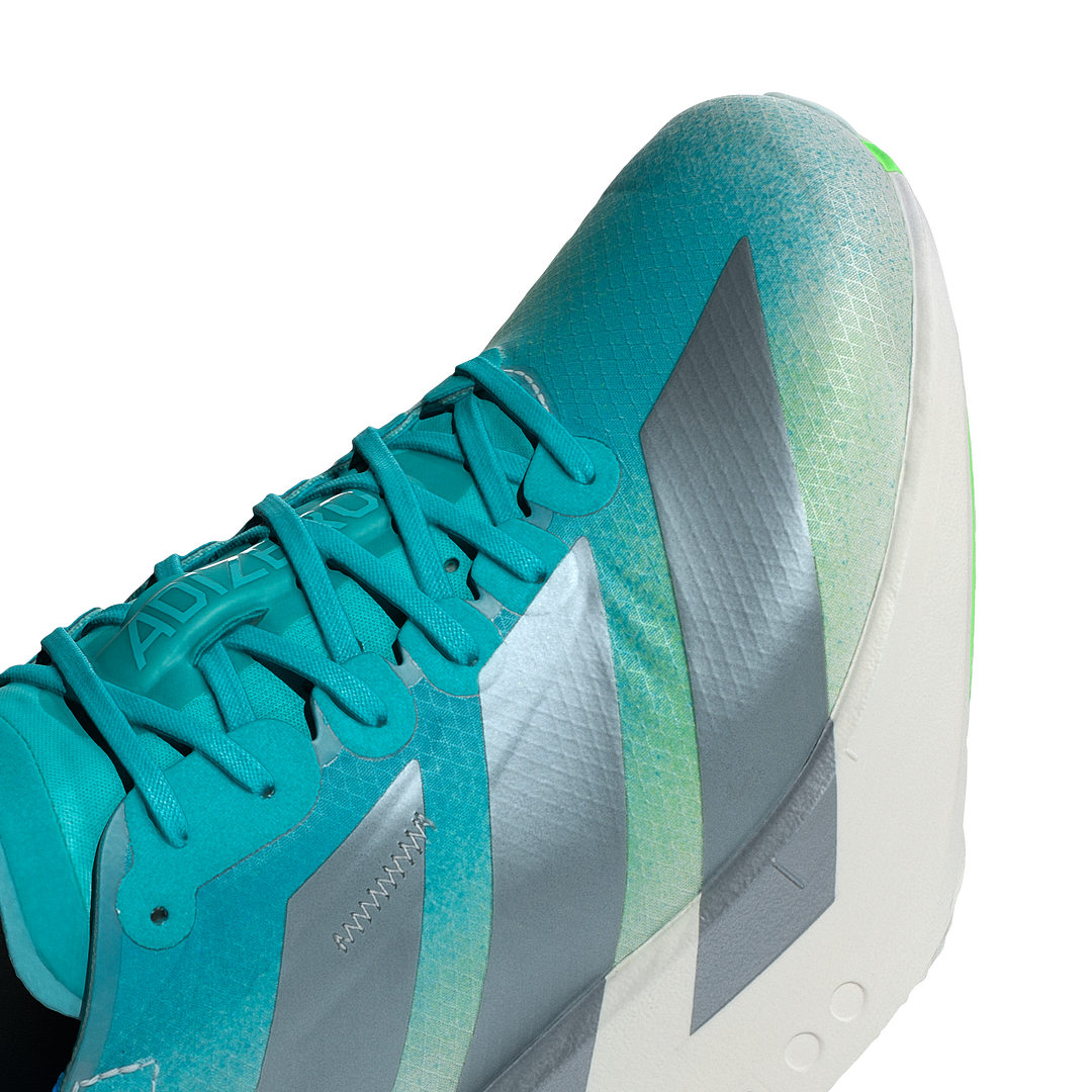 Adidas Mens Adizero Adios Pro 4 - Hi-Res Aqua/Iron Metallic/Grey One - Neutral - SS26
