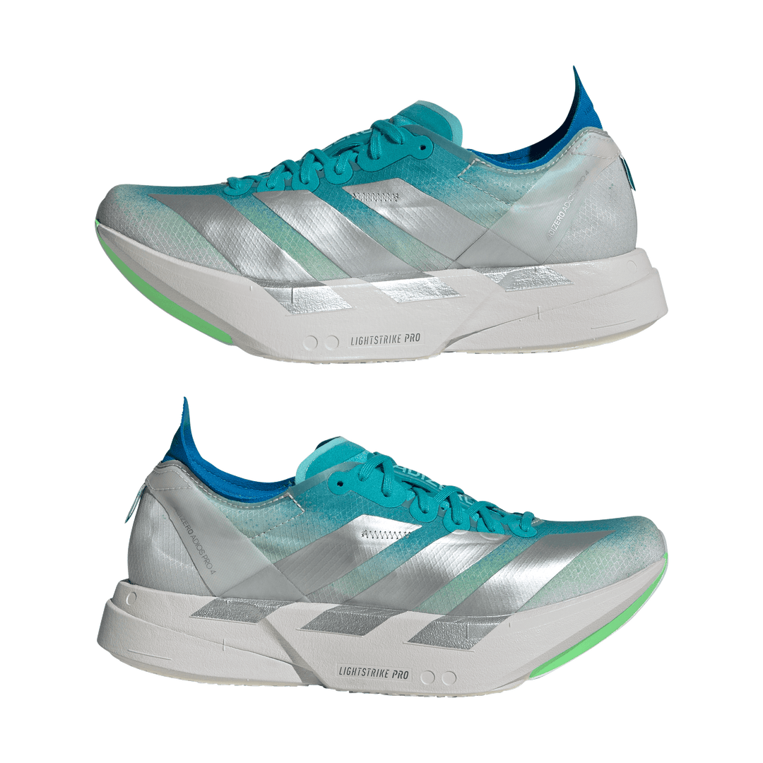 Adidas Womens Adizero Adios Pro 4 - Hi-Res Aqua/Matte Silver/Grey One - Neutral - SS26