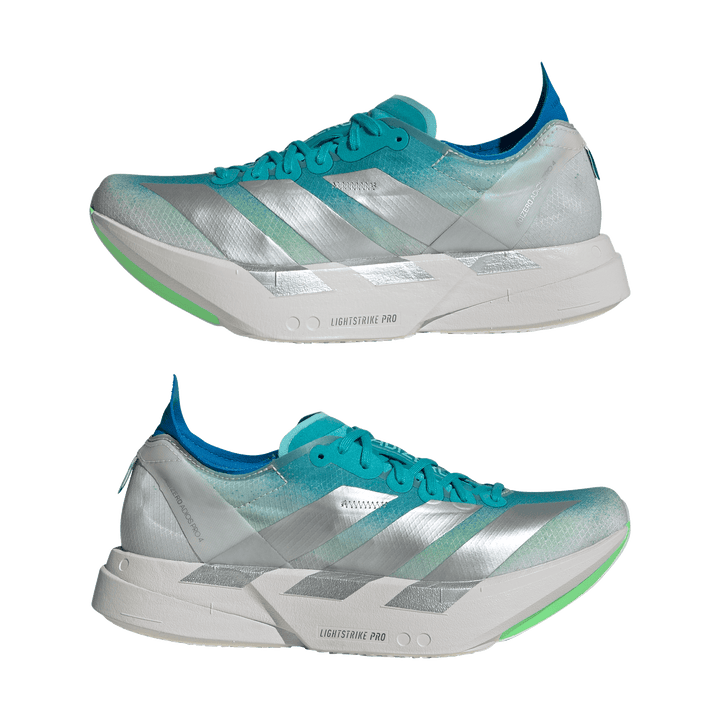 Adidas Womens Adizero Adios Pro 4 - Hi-Res Aqua/Matte Silver/Grey One - Neutral - SS26