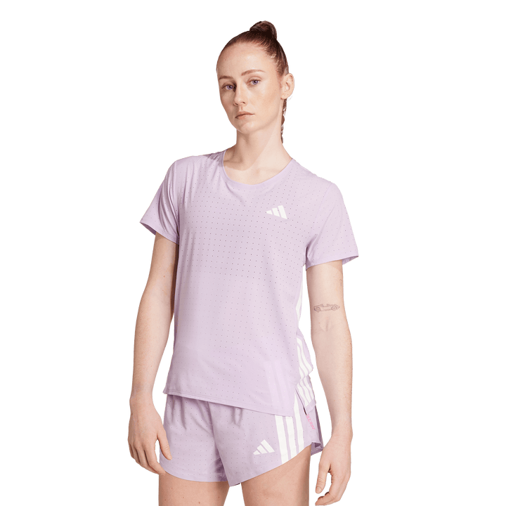 Adidas Womens Adizero Tee - Powder Plum