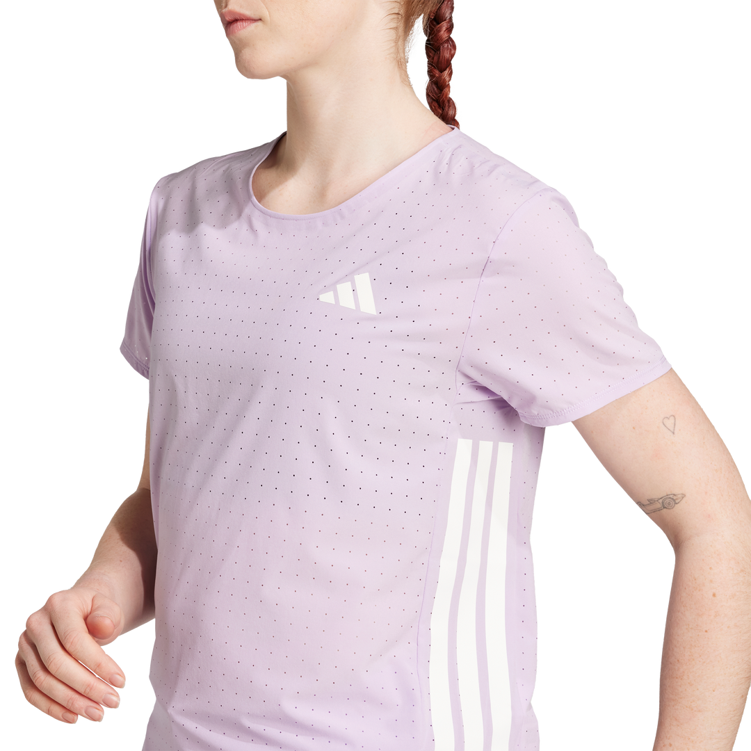 Adidas Womens Adizero Tee - Powder Plum