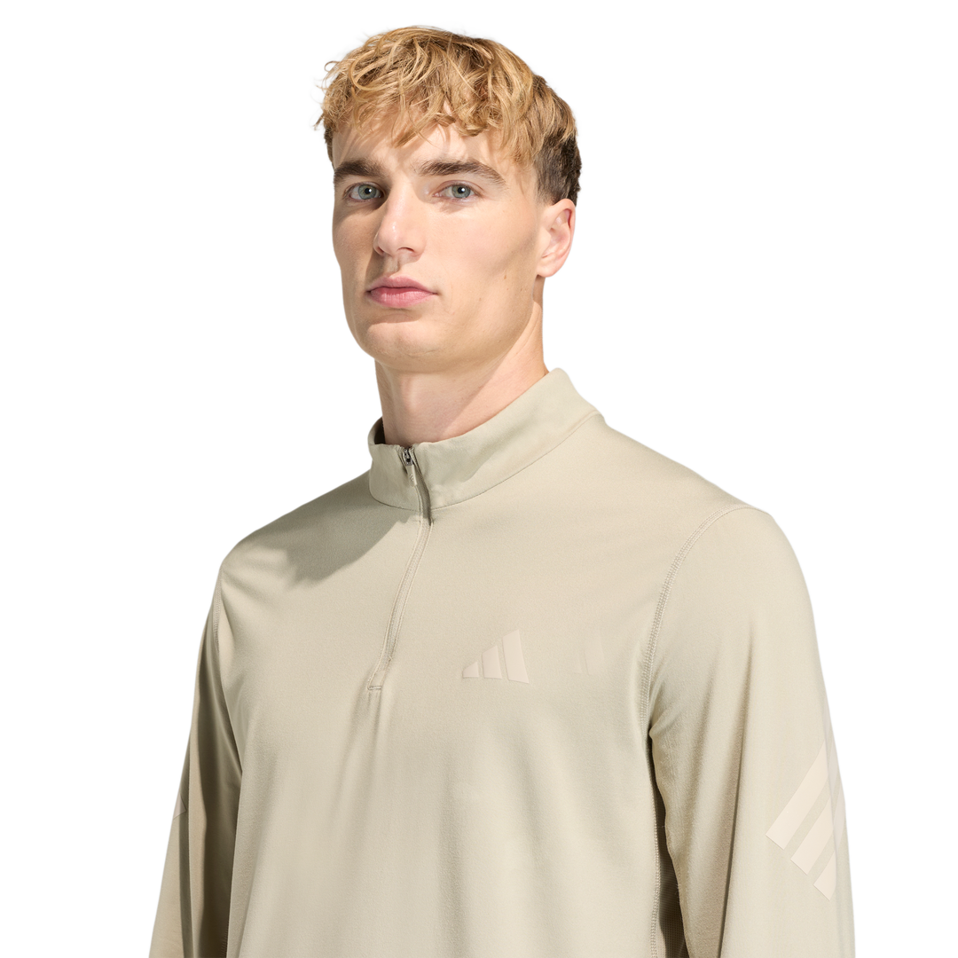 Adidas Mens ADI365 3Stripe 1/2 Zip - Wonder Cargo