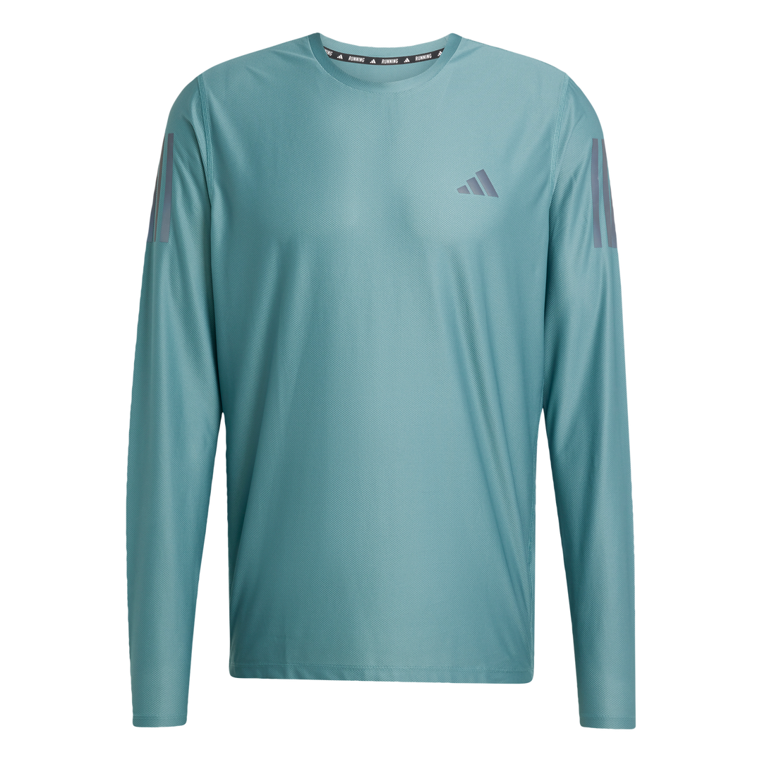Adidas Mens Own the Run Long Sleeve Tee - Preloved Teal