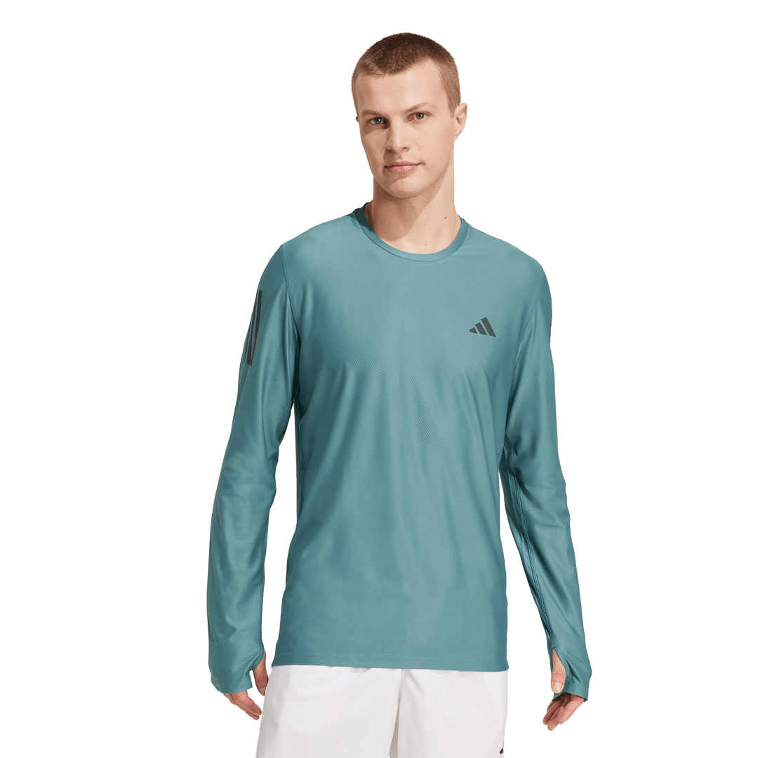 Adidas Mens Own the Run Long Sleeve Tee - Preloved Teal