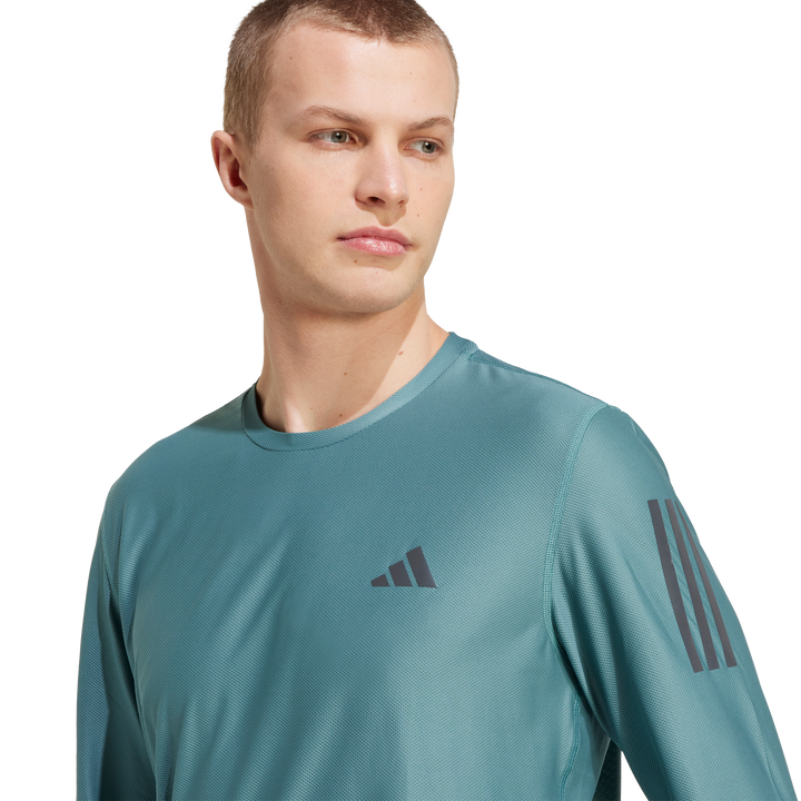Adidas Mens Own the Run Long Sleeve Tee - Preloved Teal
