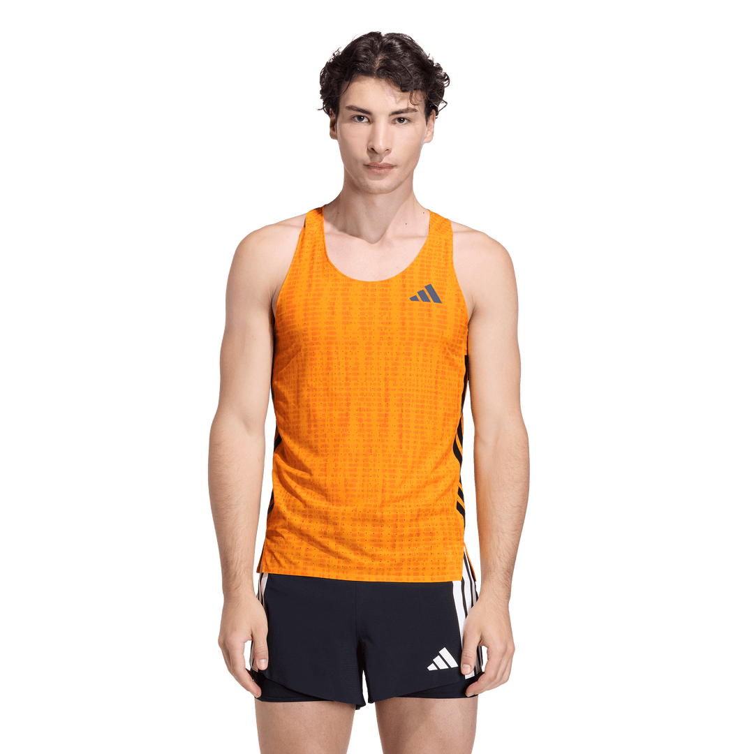Adidas Hommes Adizero Singlet - Pure Tangerine/Pure Orange