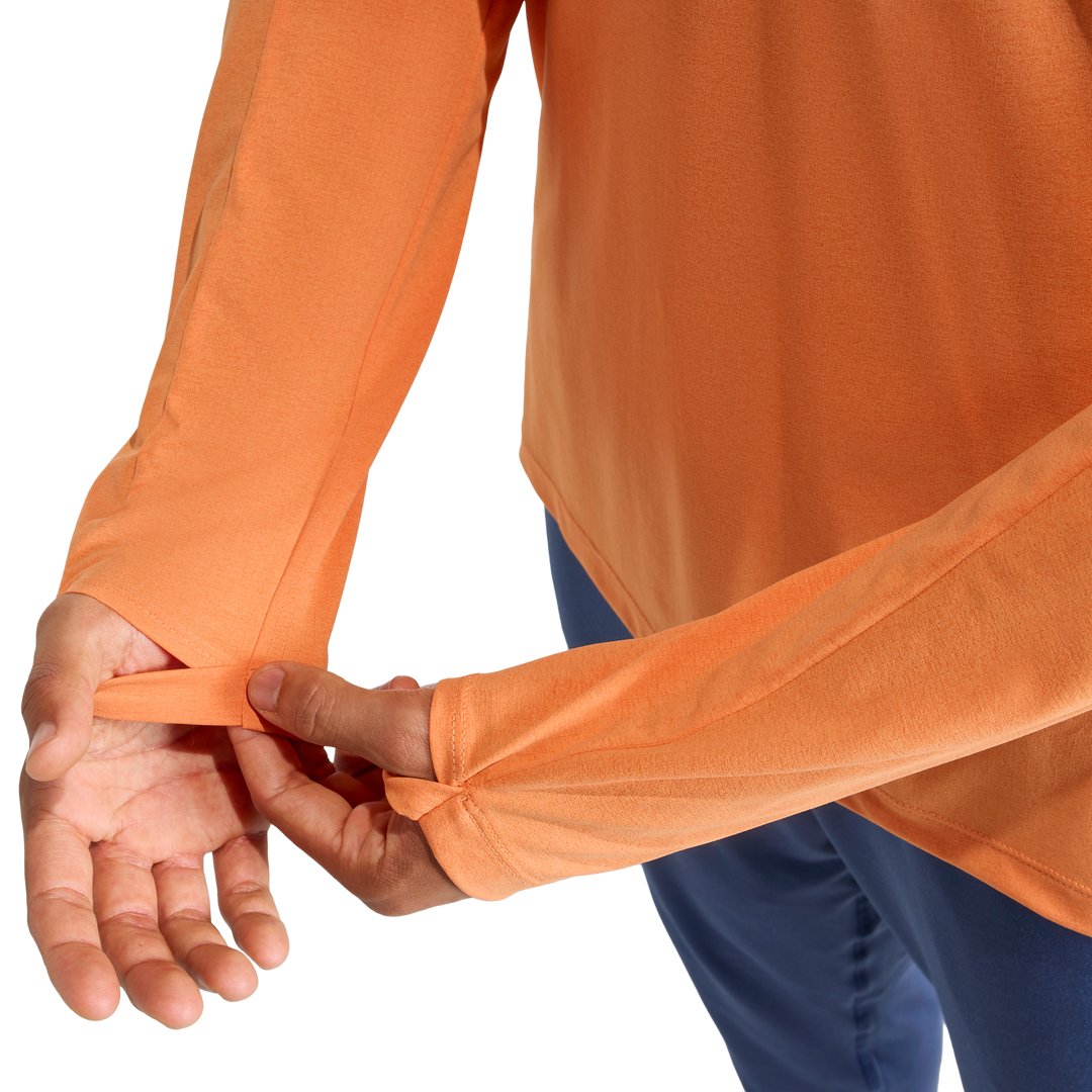 Adidas Mens ADI365 Long Sleeve Tee - Dusky Orange