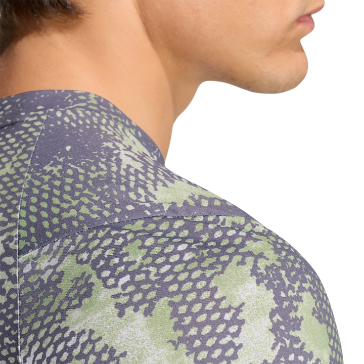 Adidas Mens ADI365 Climacool Animal Print Iconic Tee - Grey Two/Tent Green/Trace Grey - AW26