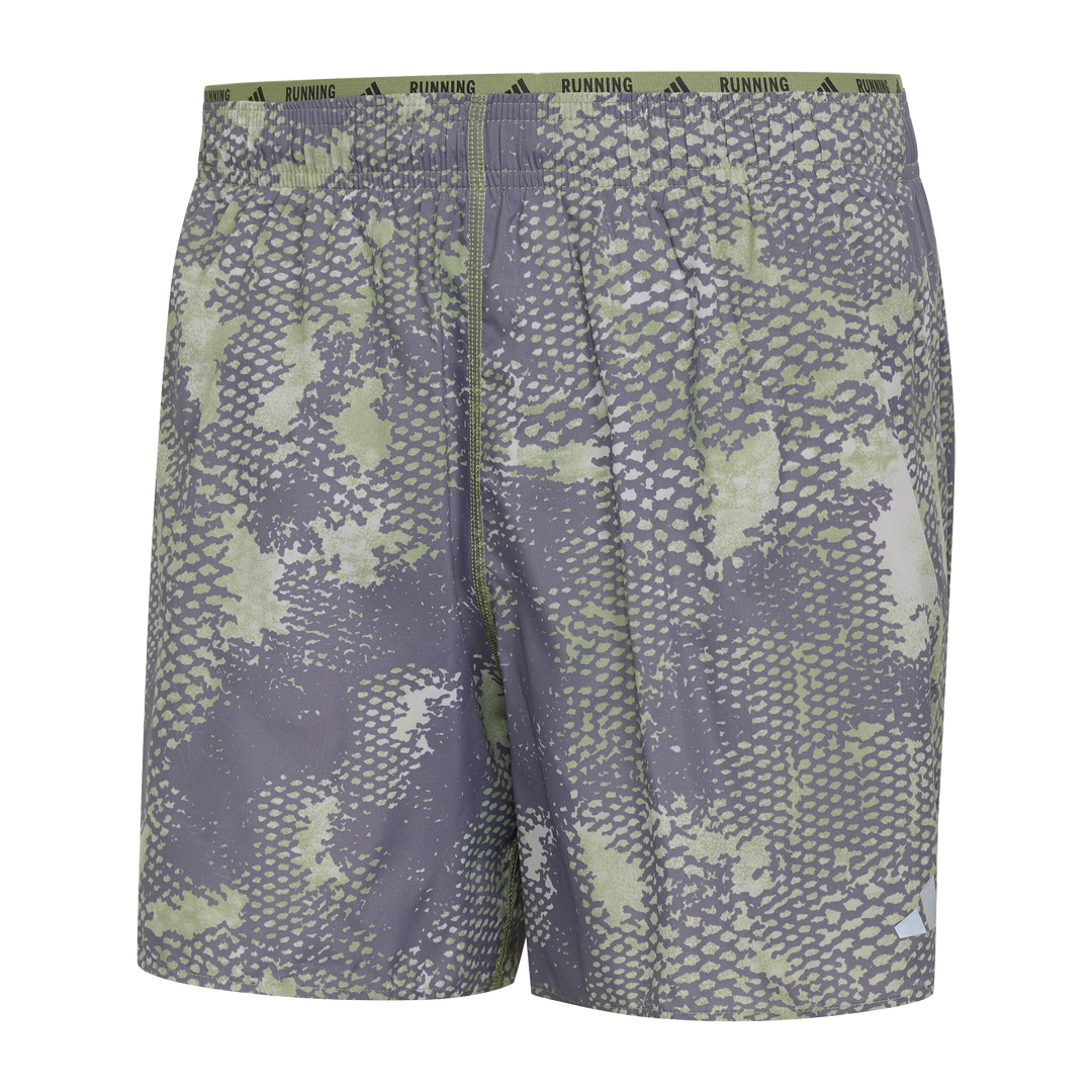 Adidas Mens ADI365 Animal Print Iconic 5" Shorts - Grey Two/Tent Green/Trace Grey - AW26