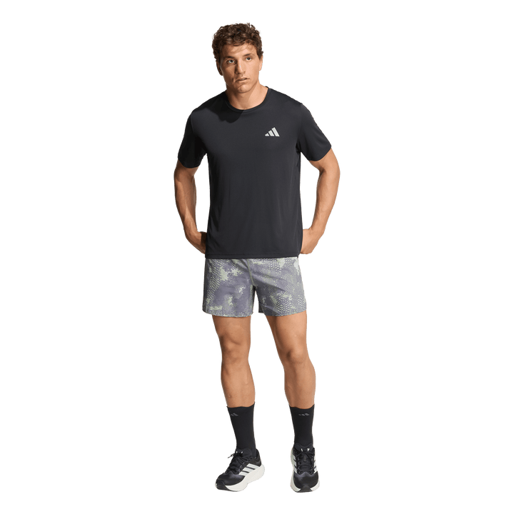 Adidas Mens ADI365 Animal Print Iconic 5" Shorts - Grey Two/Tent Green/Trace Grey - AW26