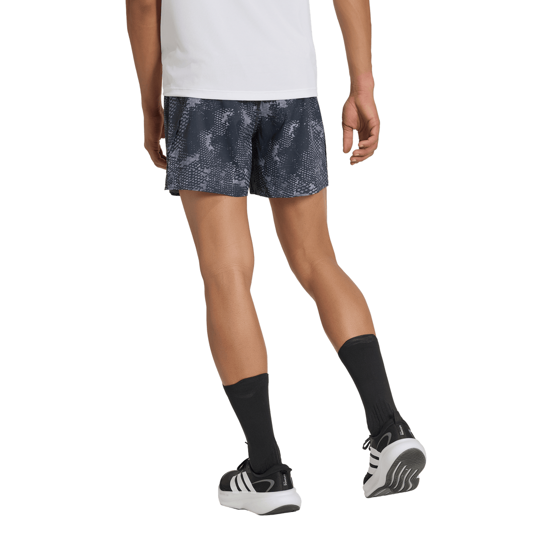 Adidas Mens ADI365 Animal Print Iconic 5" Shorts - Slate/Aurora Onix/Night Grey - AW26