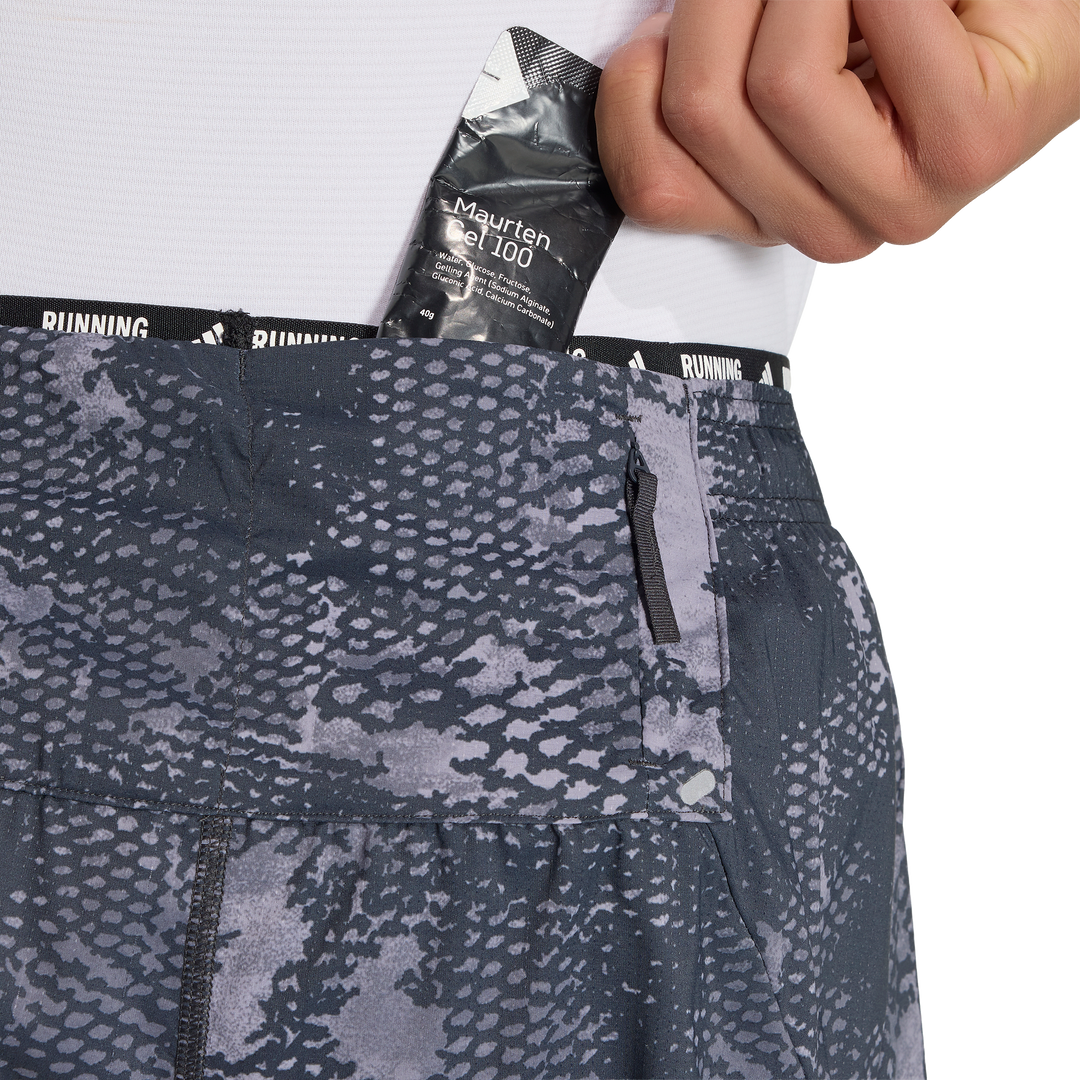 Adidas Mens ADI365 Animal Print Iconic 5" Shorts - Slate/Aurora Onix/Night Grey - AW26