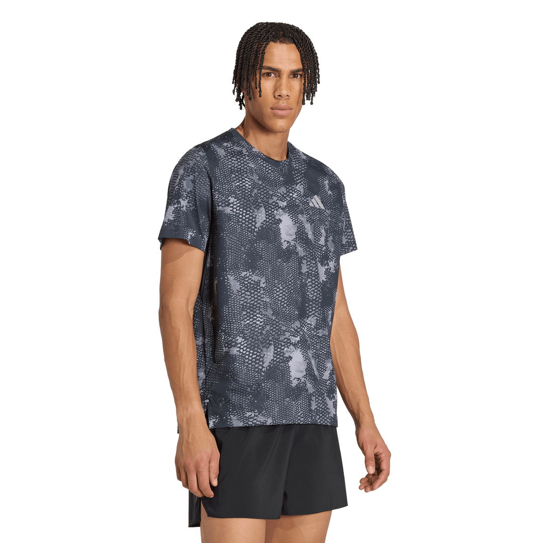 Adidas Mens ADI365 Climacool Animal Print Iconic Tee - Slate/Aurora Onix/Night Grey - AW26