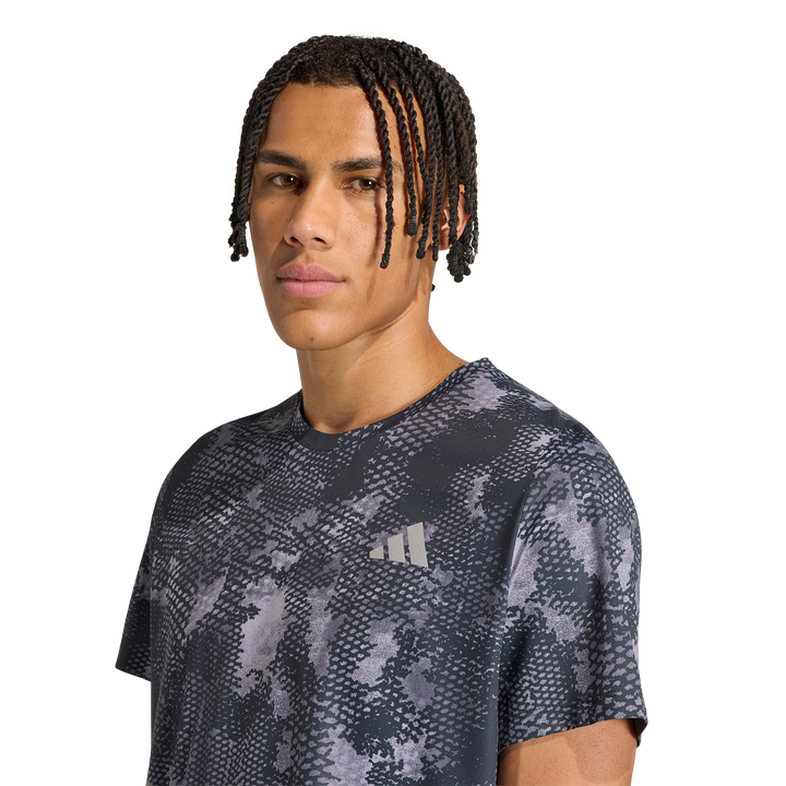 Adidas Mens ADI365 Climacool Animal Print Iconic Tee - Slate/Aurora Onix/Night Grey - AW26