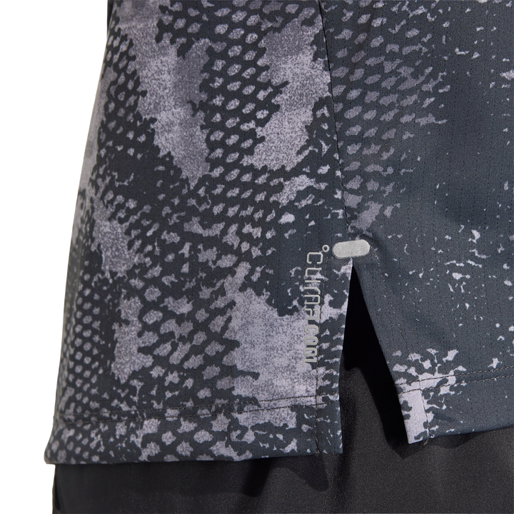 Adidas Mens ADI365 Climacool Animal Print Iconic Tee - Slate/Aurora Onix/Night Grey - AW26