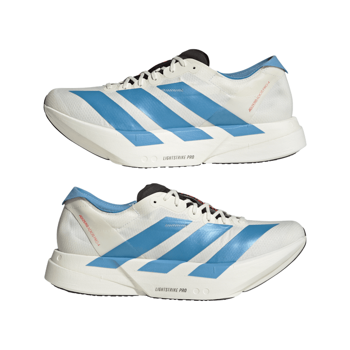 Adidas Mens Adizero Adios Pro 4 - Off White/Light Blue/Bright Red - Neutral - AW26