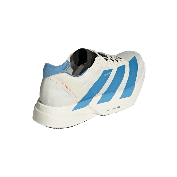 Adidas Mens Adizero Adios Pro 4 - Off White/Light Blue/Bright Red - Neutral - AW26