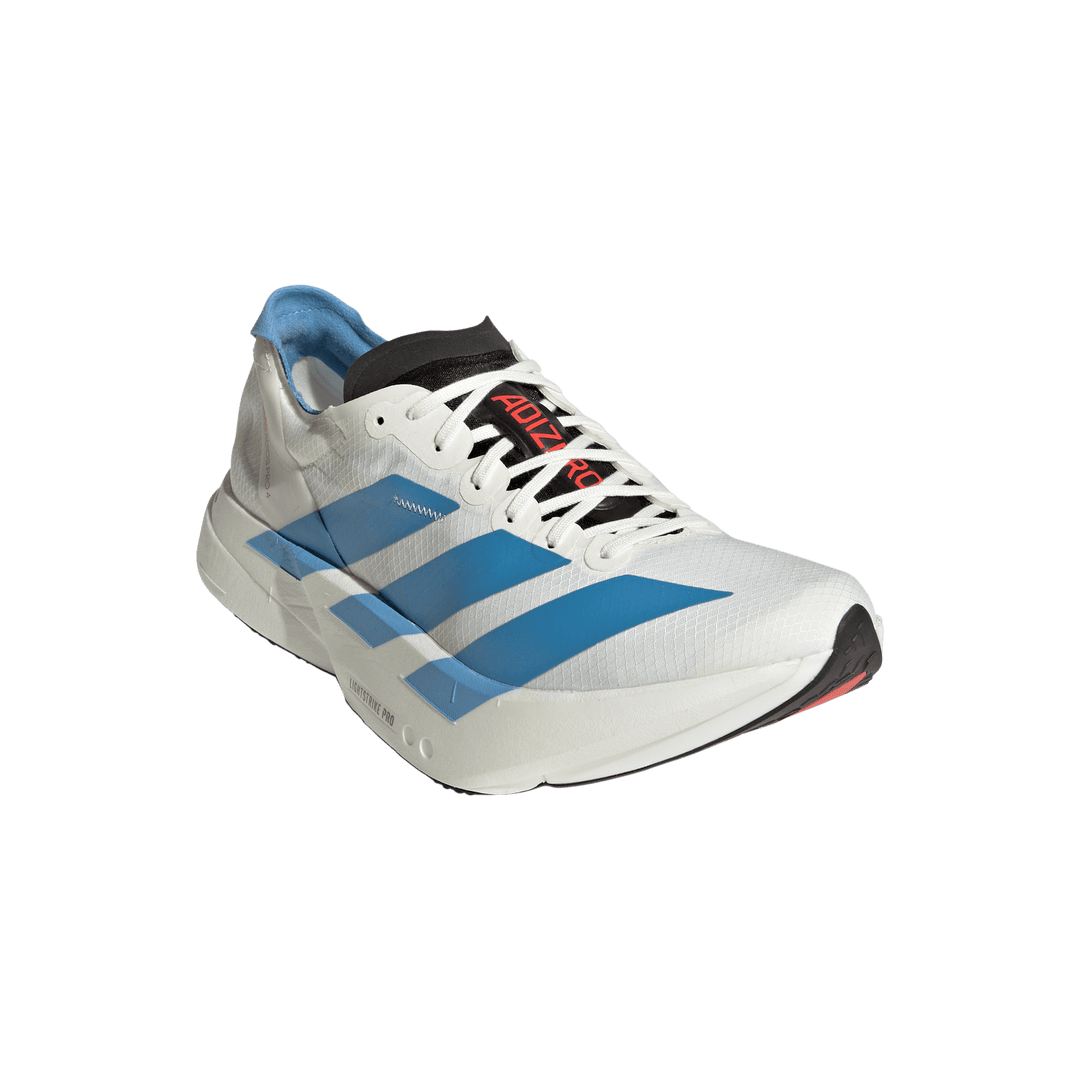 Adidas Womens Adizero Adios Pro 4 - Off White/Light Blue/Bright Red - Neutral - AW26