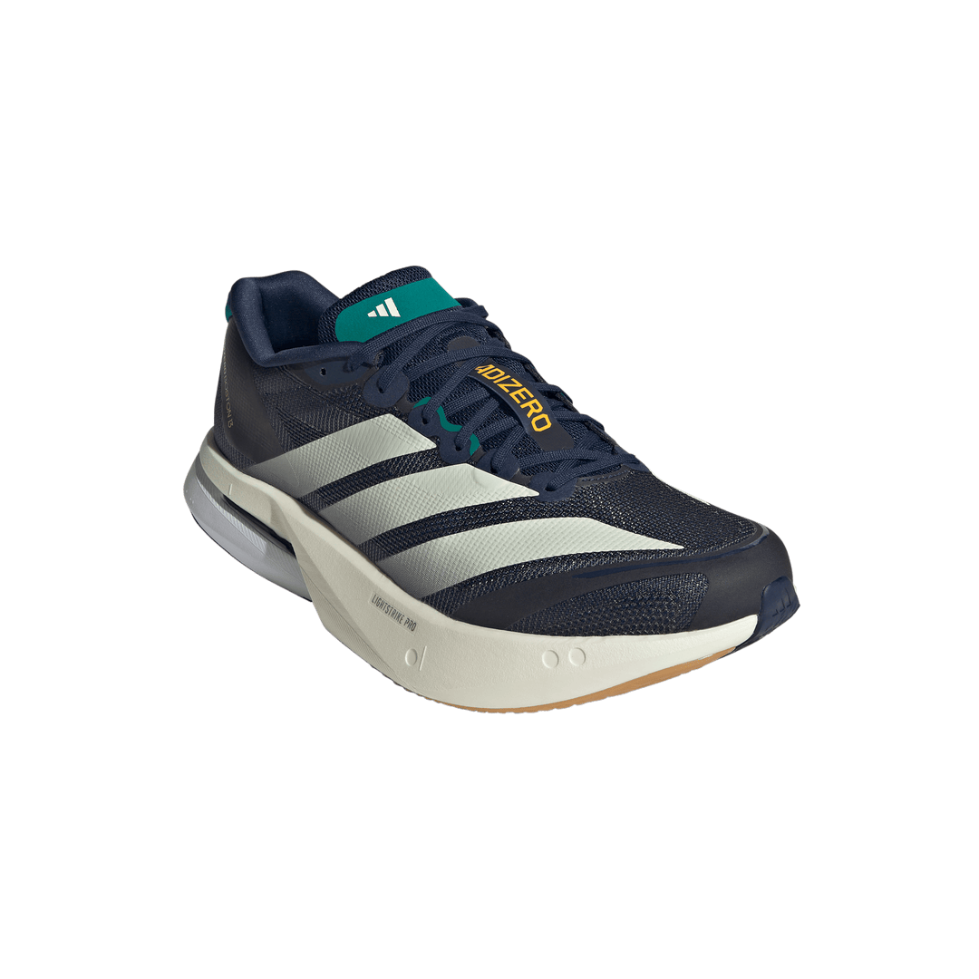 Adidas Mens Adizero Boston 13 - Night Indigo/Wonder White/Equipment Green - Neutral - AW26