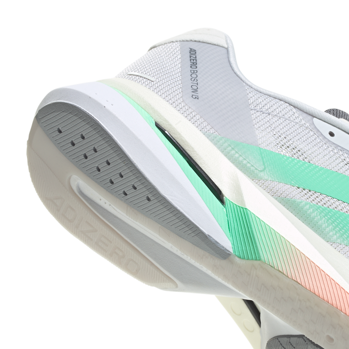 Adidas Womens Adizero Boston 13 - Dash Grey/Pulse Mint/Haze Coral - Neutral - AW26