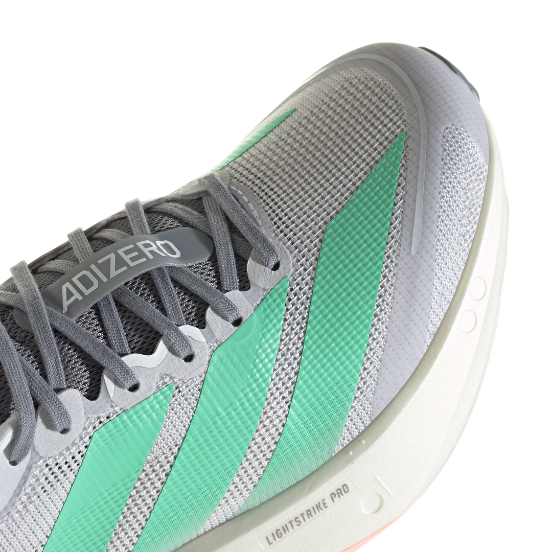 Adidas Womens Adizero Boston 13 - Dash Grey/Pulse Mint/Haze Coral - Neutral - AW26