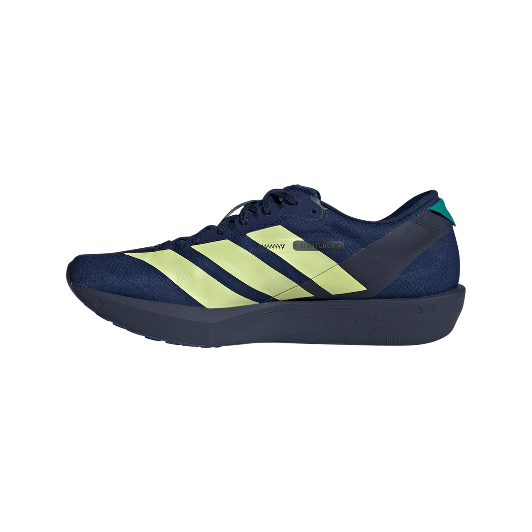 Adidas Mens Adizero Adios 9 - Dark Blue/Yellow Tint/Clear Pink - Neutral - AW26