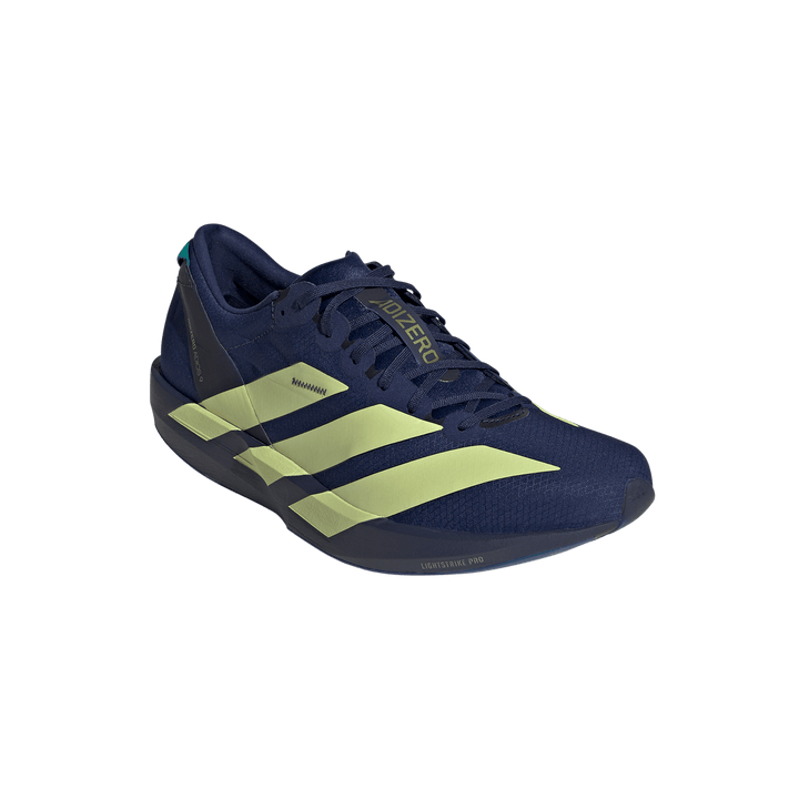 Adidas Mens Adizero Adios 9 - Dark Blue/Yellow Tint/Clear Pink - Neutral - AW26