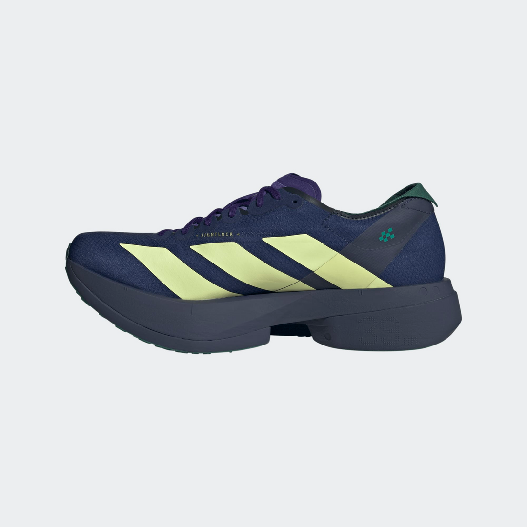Adidas Mens Adizero Adios Pro 4 - Dark Blue/Yellow Tint/Clear Pink - Neutral - AW26