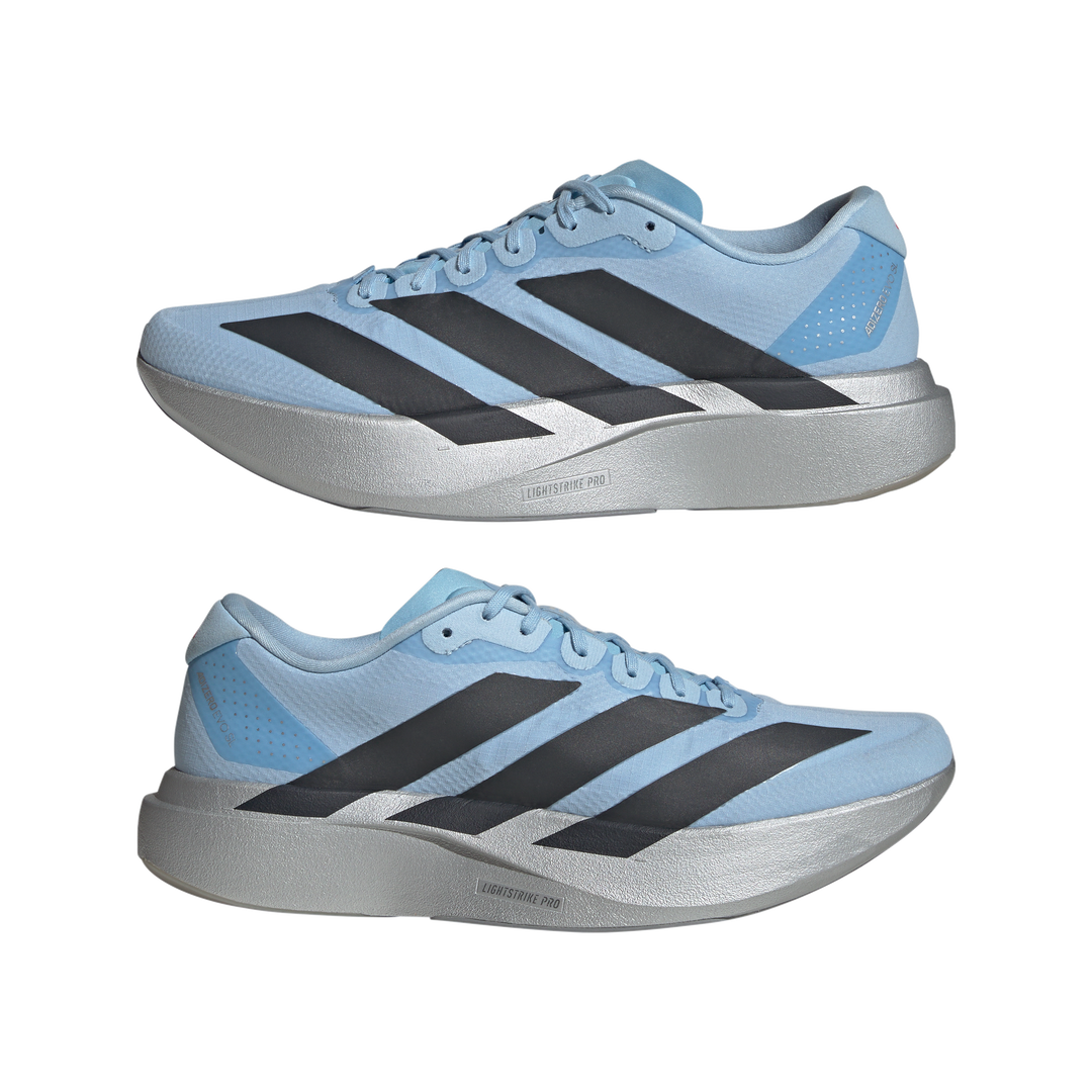 Adidas Mens Adizero Evo SL Woven - Clear Sky/Carbon/Silver Metallic - Neutral - AW26