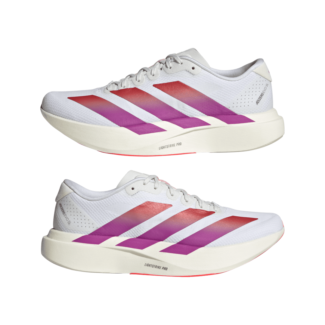 Adidas Mens Adizero Evo SL Woven - Footwear White/Lucid Red/Crystal White - Neutral - AW26