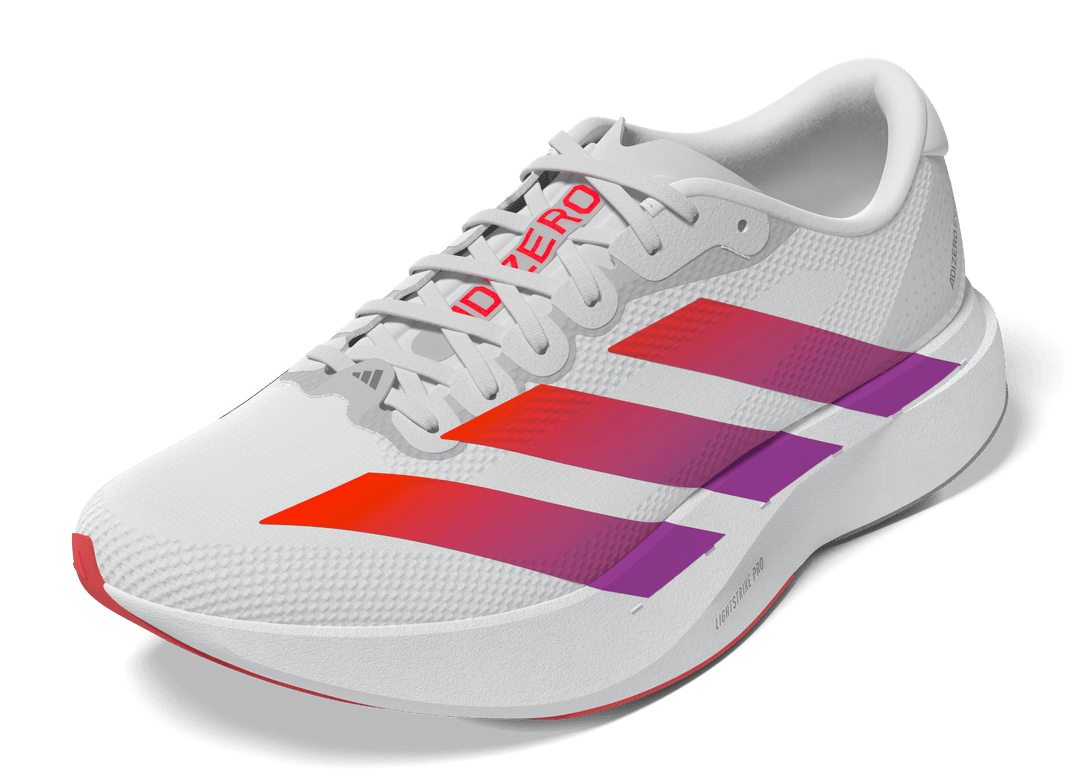 Adidas Mens Adizero Evo SL Woven - Footwear White/Lucid Red/Crystal White - Neutral - AW26