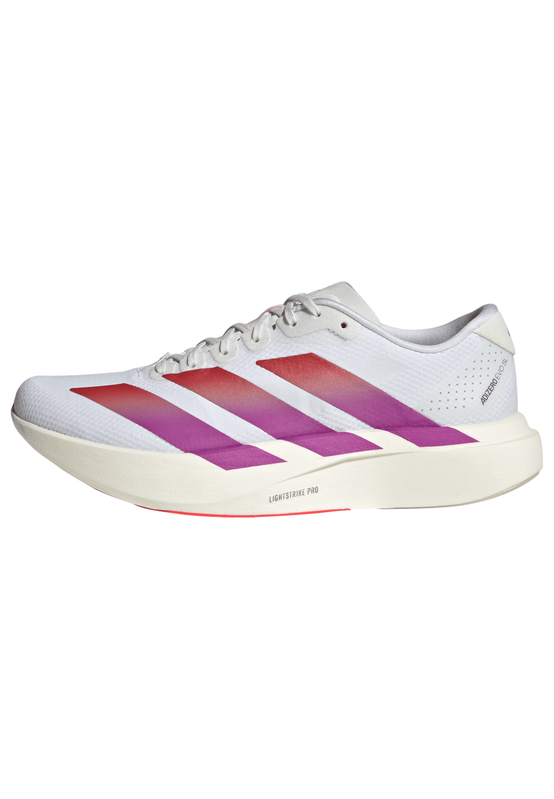 Adidas Mens Adizero Evo SL Woven - Footwear White/Lucid Red/Crystal White - Neutral - AW26