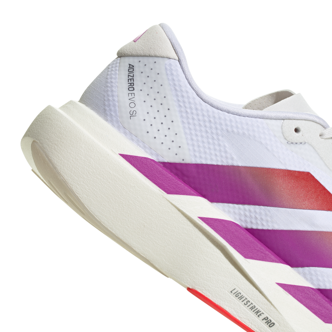 Adidas Mens Adizero Evo SL Woven - Footwear White/Lucid Red/Crystal White - Neutral - AW26