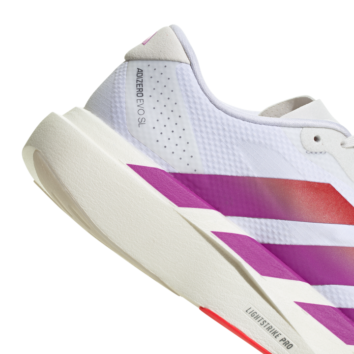 Adidas Mens Adizero Evo SL Woven - Footwear White/Lucid Red/Crystal White - Neutral - AW26