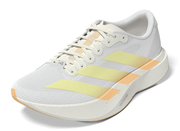 Adidas Womens Adizero Evo SL Woven - Footwear White/Ice Tangerine/Off White - Neutral - AW26