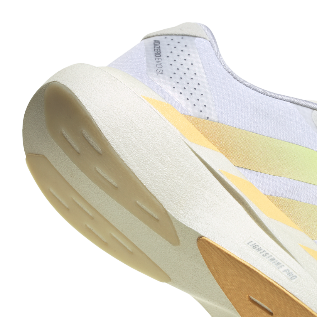 Adidas Womens Adizero Evo SL Woven - Footwear White/Ice Tangerine/Off White - Neutral - AW26