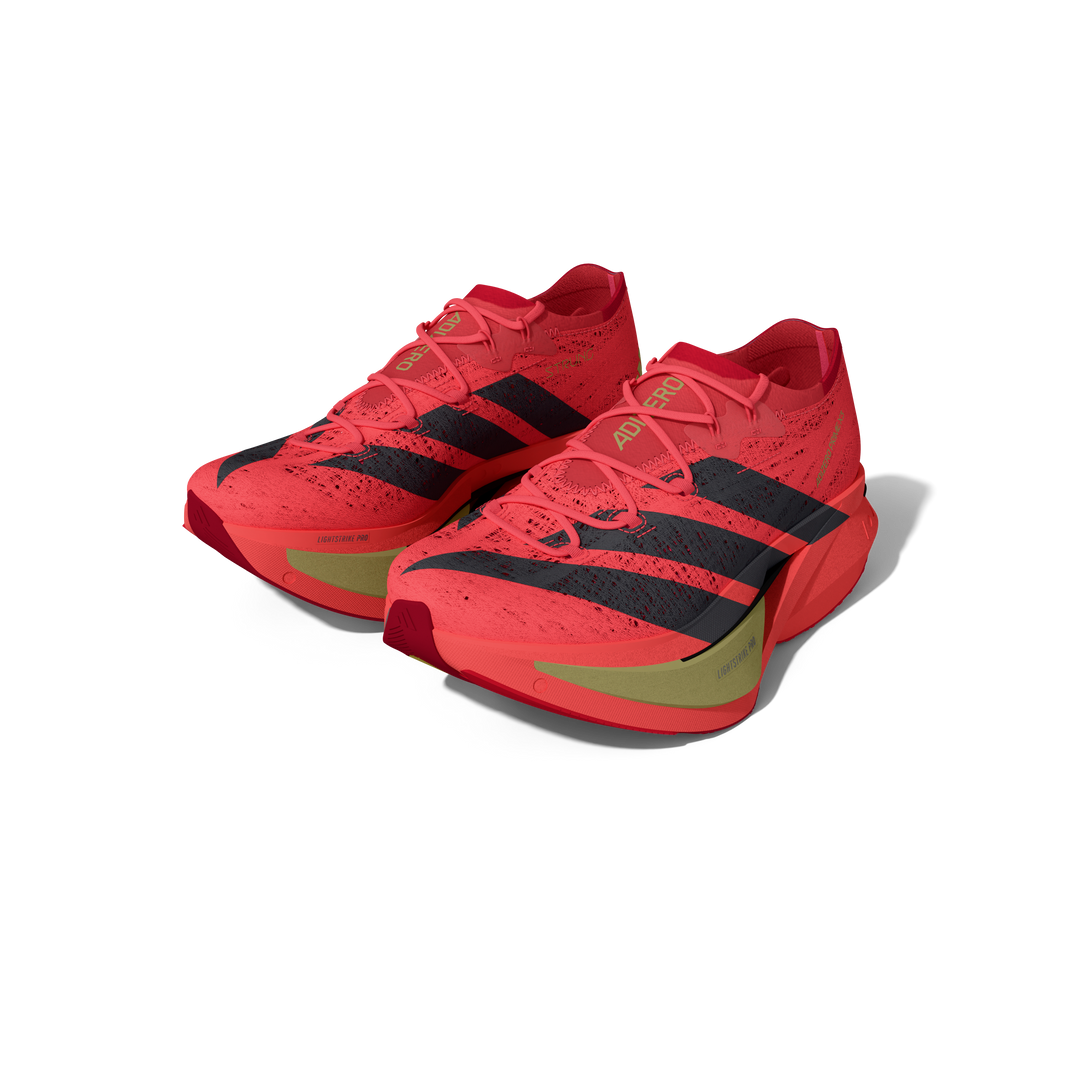 Adidas Mens Adizero Prime X3 Strung - Solar Turbo/Grey Six/Lucid Red - Neutral - AW26