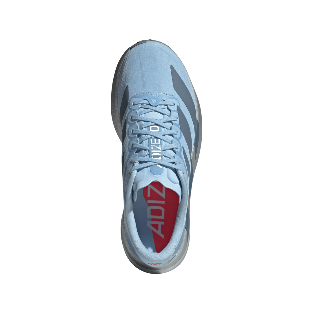 Adidas Womens Adizero Evo SL Woven - Clear Sky/Grey Two/Silver Metallic - Neutral - AW26