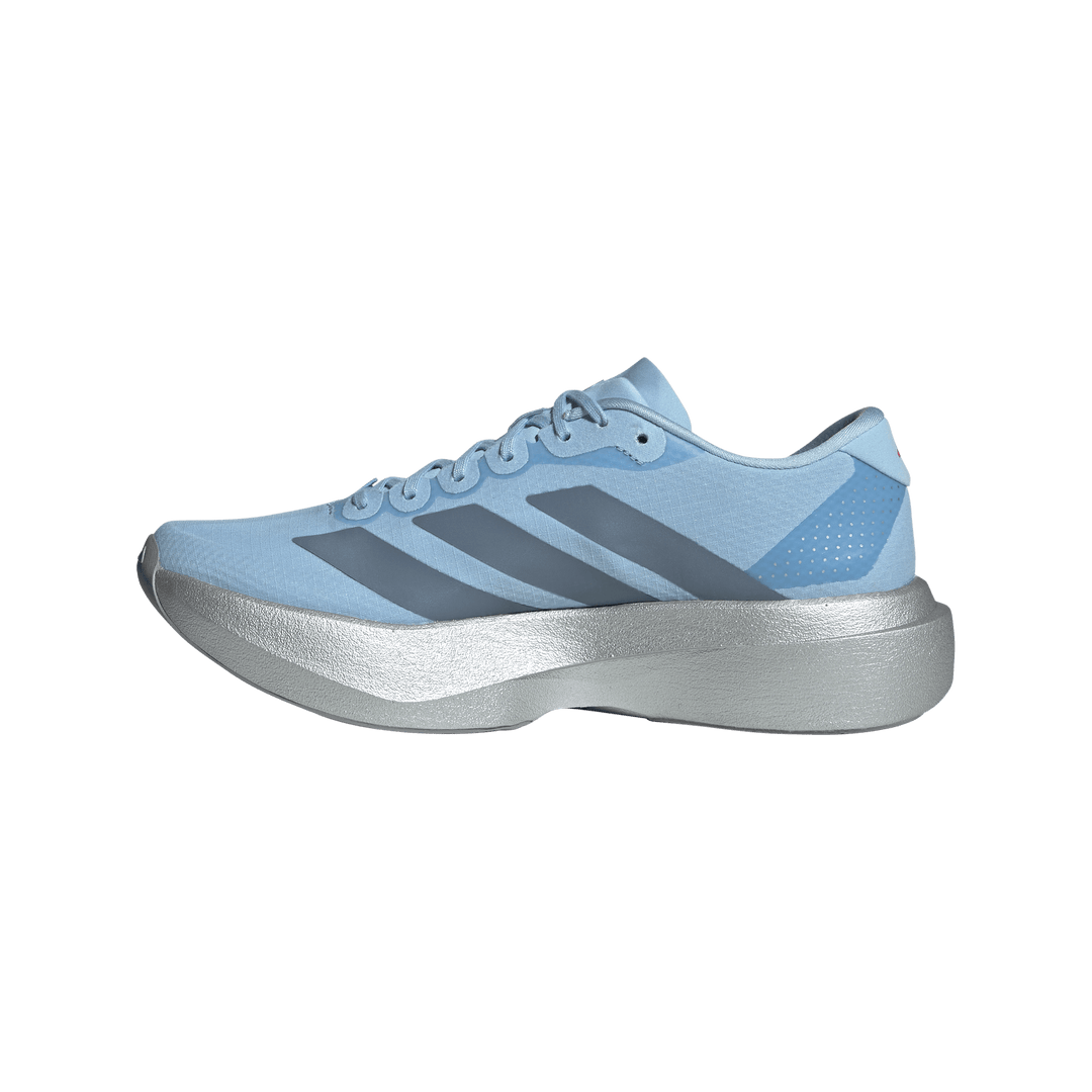 Adidas Womens Adizero Evo SL Woven - Clear Sky/Grey Two/Silver Metallic - Neutral - AW26