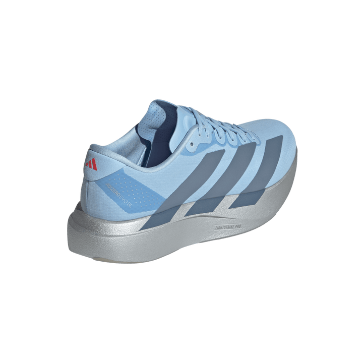 Adidas Womens Adizero Evo SL Woven - Clear Sky/Grey Two/Silver Metallic - Neutral - AW26