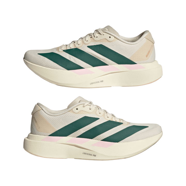 Adidas Womens Adizero Evo SL Woven - Wonder White/Collegiate Green/Clear Pink - Neutral - AW26