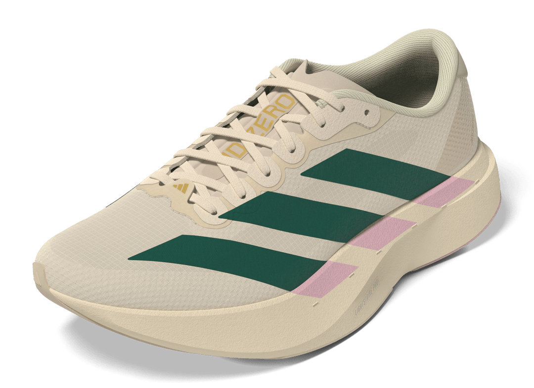 Adidas Womens Adizero Evo SL Woven - Wonder White/Collegiate Green/Clear Pink - Neutral - AW26