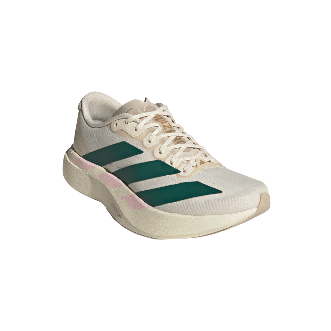 Adidas Womens Adizero Evo SL Woven - Wonder White/Collegiate Green/Clear Pink - Neutral - AW26