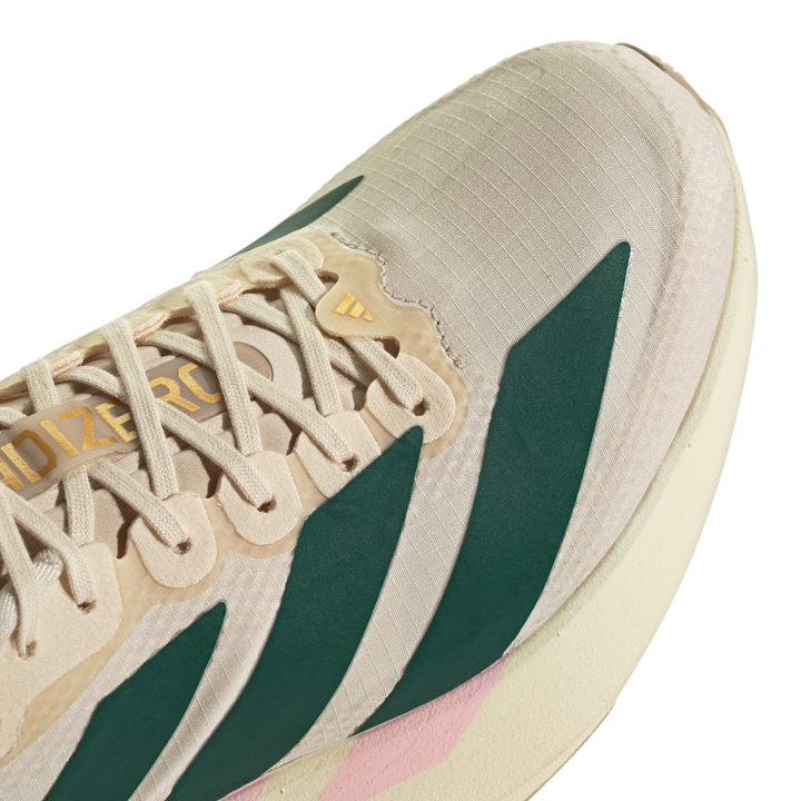 Adidas Womens Adizero Evo SL Woven - Wonder White/Collegiate Green/Clear Pink - Neutral - AW26