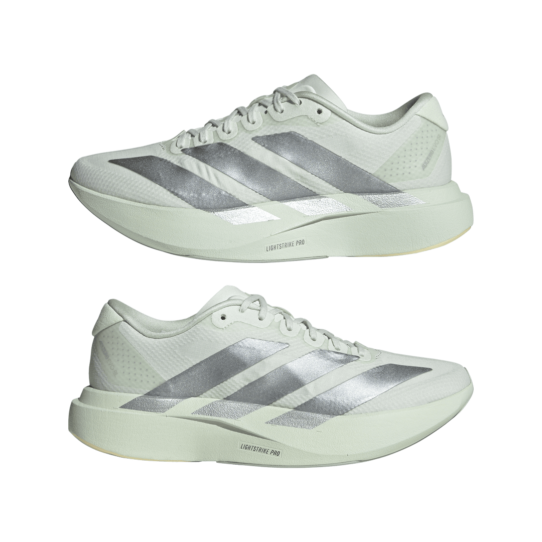 Adidas Womens Adizero Evo SL Woven - Crystal Jade/Tech Grey Metallic/Wonder Silver - Neutral - AW26