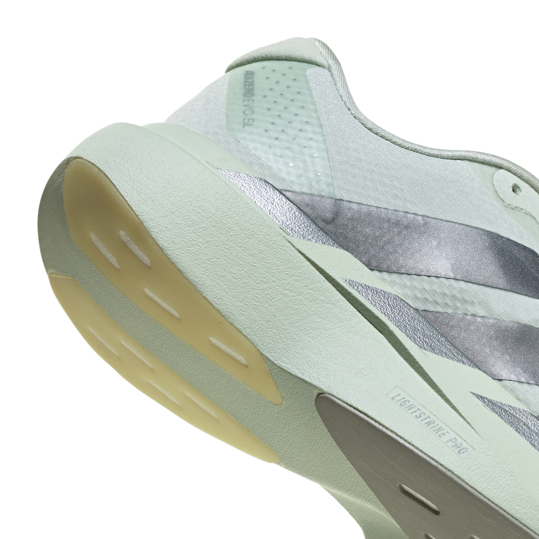 Adidas Womens Adizero Evo SL Woven - Crystal Jade/Tech Grey Metallic/Wonder Silver - Neutral - AW26