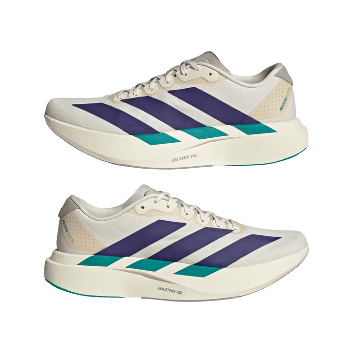 Adidas Mens Adizero Evo SL Woven - Wonder White/Collegiate Purple/Equipment Green - Neutral - AW26
