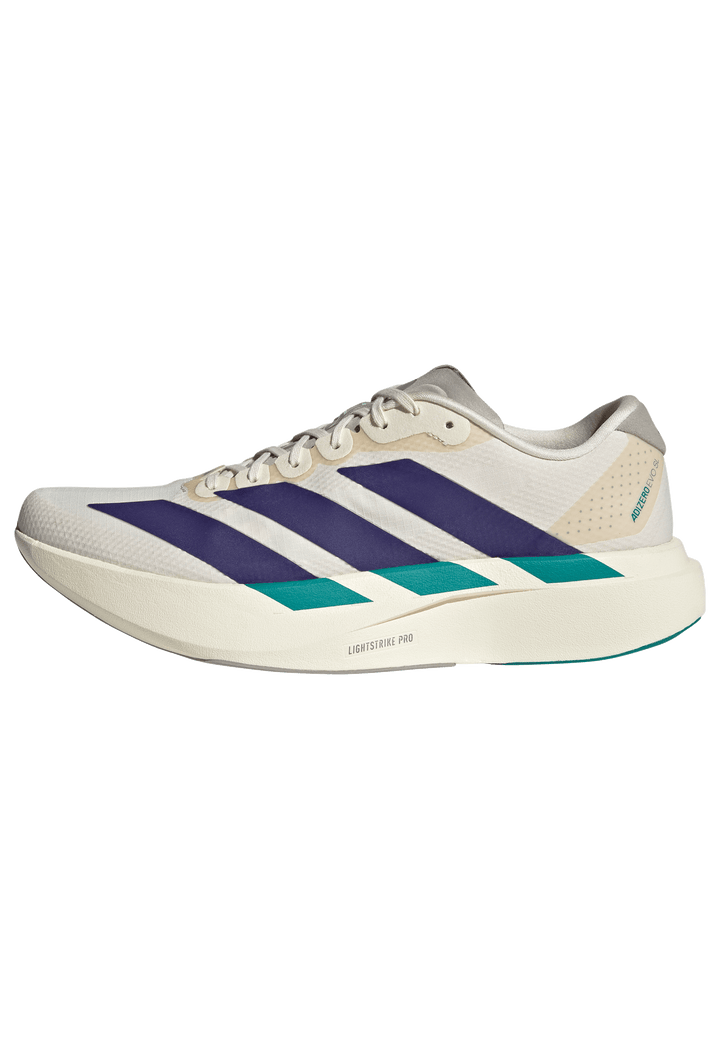 Adidas Mens Adizero Evo SL Woven - Wonder White/Collegiate Purple/Equipment Green - Neutral - AW26